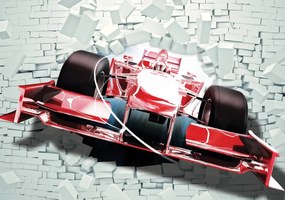 Fototapeta - Červené formuly 1 3D F1 (152,5x104 cm)