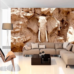 Artgeist Fototapeta - Stone Elephant (South Africa) Veľkosť: 147x105, Verzia: Samolepiaca