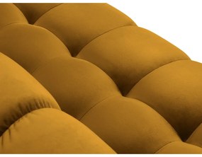 Žltá zamatová rohová pohovka Cosmopolitan Design Bali, ľavý roh