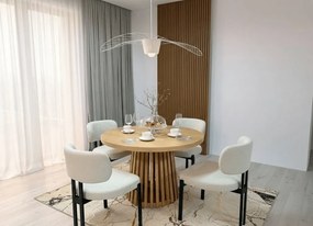 Okrúhly rozkladací jedálenský stôl MERINO dubová dyha