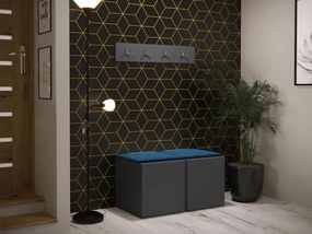 Predsieň Tavasz VI, Farby: grafit, Farba čalúnenia:: ekokoža Soft 011 (čierna)