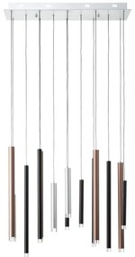 Brilliant - LED stmievateľný luster na lane CEMBALO LED/60W/230V chróm/čierna/hnedá