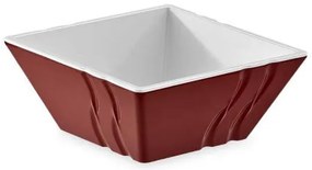 KULSAN LUXOR MISKA 13,8CMX13,8CM SADA 4KS ČERVENOBIELA