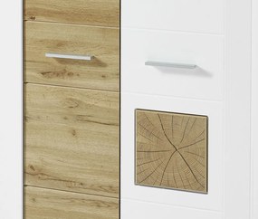 Predsieňová šatníková skriňa Materio, dub/biela