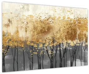 Obraz - Zlaté stromy (90x60 cm)