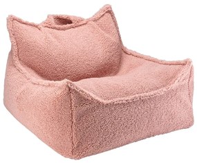 Ružový detský sedací vak z textílie buklé Chair – Wigiwama