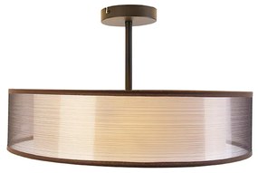 Moderné hnedé a biele stropné svietidlo 50 cm 3-svetlo - Drum Duo