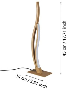 Eglo 901213 - LED Stolná lampa GRISOLIA LED/12W/230V 4000K béžová