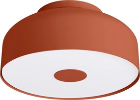 Stropné svietidlo Omiq, 1x okrovo červené kovové tienidlo, (biely plast), (fi 30 cm)