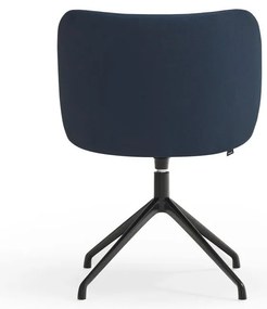 Tmavomodré čalúnené jedálenské kreslo Mogi – Teulat