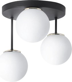 Stropné svietidlo Florence, 3x biele sklenené tienidlo, b/g, o