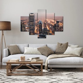 Obraz svietiacej metropoly (150x105 cm)