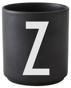 Čierny porcelánový hrnček Design Letters Alphabet Z, 250 ml