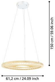 Eglo 390297 - LED Stmievateľný luster na lanku DEHESA LED/36W/230V 4000K