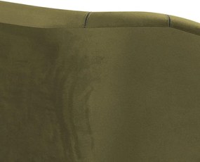 Trojmiestna pohovka Olivio, machovo zelená zamatová tkanina