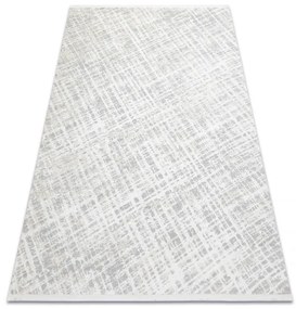 Koberec DUKE 51550 krémový / sivý - károvaný / strapce