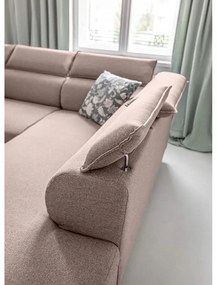 Béžová rozkladacia rohová pohovka (pravý roh) Sweet Harmony – Miuform