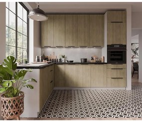 Kuchynská linka Cremona WH 210x290 cm bez kuchynskej dosky