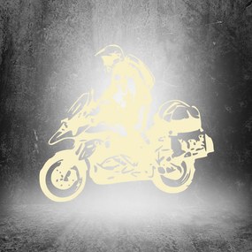 Veselá Stena Samolepka na stenu na stenu Motorka BMW GS Enduro Farba: černá