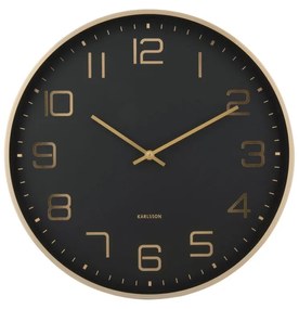Karlsson 5973BK dizajnové nástenné hodiny čierna, pr. 40 cm