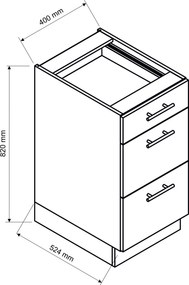 KUCHYNSKÁ LINKA ROSANA TMAVOMODRÁ 260 cm