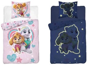 Detské obliečky 140x200 PAW PATROL pink - svietiace