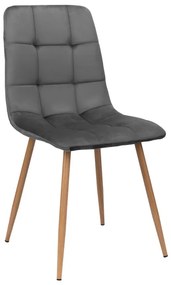 Jedálenská stolička MONTANA zamatová, grafitová