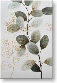 Maľovaný obraz na stenu LISTY 60x90 cm