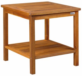 Casaria Drevený odkladací stolík WASHINGTON, 45x45x45cm, hnedá