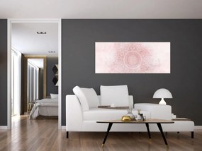Obraz - Ružová mandala (120x50 cm)