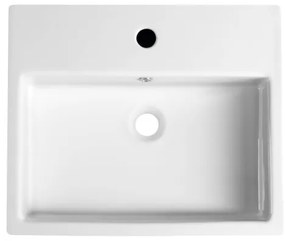 Isvea - Polozapustené umývadlo PURITY 50x42 cm keramika/biela