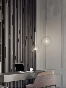 Toolight Toolight, sklenené guľové závesné stropné svietidlo 20cm, APP1684-1CP, chrómová, OSW-04304