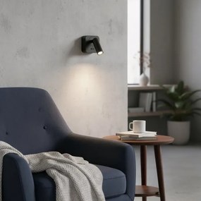 Ideal Lux - LED Nástenné bodové svietidlo BEAN LED/3W/230V CRI 90 čierna