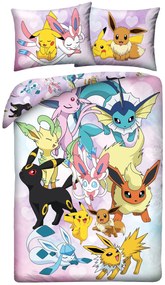 Halantex Obliečky z mikrovlákna 140x200 + 70x90 cm - Pokémon "Chyťte ich všetkých"