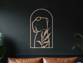 drevko Drevená dekorácia na stenu Ženské telo Rozmer obrazu: 44,5 x 25,5 cm, Farba dekorácie: Čierna