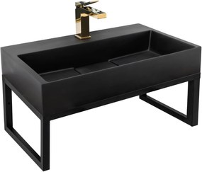Rea Goya, konglomerátové umývadlo na dosku 60cm + konzola, KPL-U8779