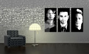 Ručne maľovaný POP Art obraz Depeche Mode 3 dielny 000 dep