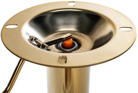 Barová stolička Braga (SET 2 ks) - zamat, zlatá podnož - Hnedá