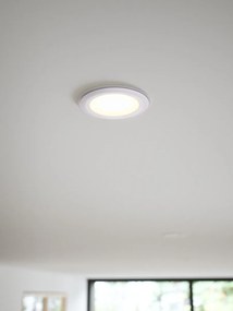 NORDLUX ELKTON zapustené stropné svietidlo LED, 5,5 W, teplá biela, 3,8 cm, okrúhle, biele