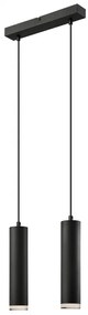 RUEL Závesné škandinávske osvetlenie na kábli LECHO, 2xE27, 60W, čierna
