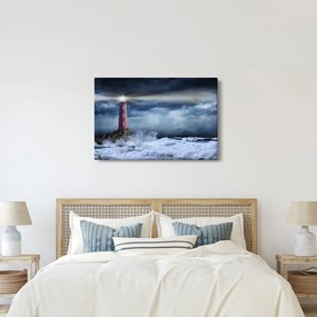 Obraz - Maják na útese (90x60 cm)