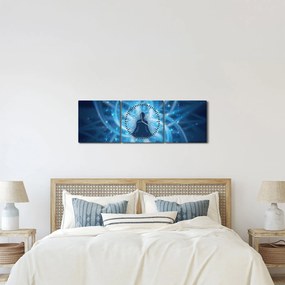 Obraz - Spirituálna energia (s hodinami) (90x30 cm)
