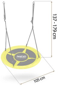 Neo-Sport Swingo 100 cm hojdačka bocianie hniezdo