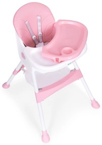 Detská stolička na kŕmenie, ružová, ECOTOYS
