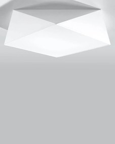 Stropné svietidlo Hexa, 1x biele plastové tienidlo, (biely plast), (45 cm)