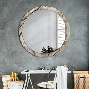 Okrúhle ozdobné zrkadlo Popraskané drevo fi 100 cm