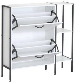 Botník SOVIO, 2 poschodia, biela