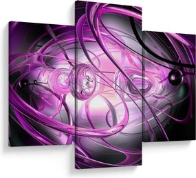 Obraz krásnej fialovej abstrakcie (90x60 cm)
