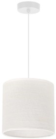 Závesné svietidlo Juta, 1x biele jutové tienidlo, (fi 15cm), w