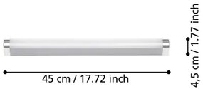 Eglo 99776 - LED Kúpeľňové osvetlenie zrkadla TRAGACETE LED/7,5W/230V IP44 45 cm